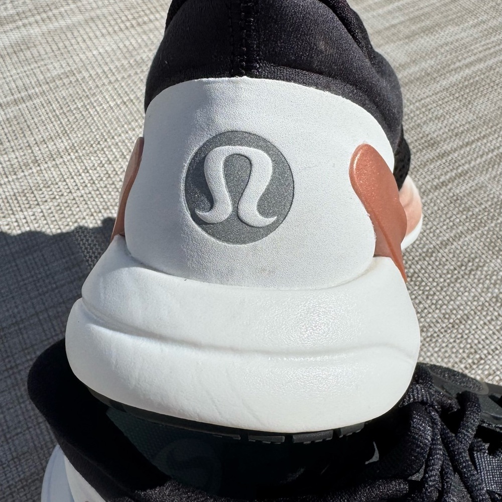 lululemon athletica Women's Athletic Shoes - Black and White Rose-Gold